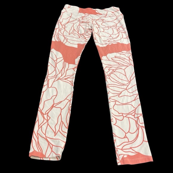 Womens Salt Liko Leggings Sz 1 AOP Hawaiian Tropical Floral Aloha Pink White - Picture 4 of 9